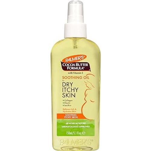 Palmer's Cocoa Butter Formula Soothing Oil with Vitamin E, Dry, Itchy Skin Relief, Anti-Itch Body Oil, 5.1 Ounces