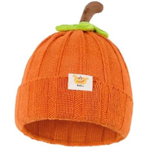 Zando Baby Beanie Pumpkin Knit Hat Winter Thick Soft Warm Suitable for Halloween-Dress Up as a Pumpkin