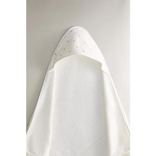 HOODED BABY TOWEL WITH STARS