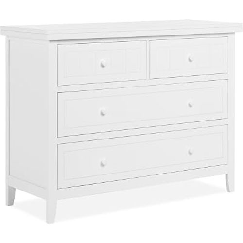 Dream On Me Wade 4 Drawer Universal Dresser for Nursery, White