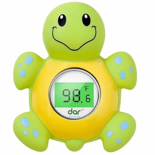 Baby Bath Thermometer for Tub,Floating Digital Water Temperature Thermometer with Instant Accurate Reading,3-Color Safety Light,Auto On/Off for Newborn,Infant & Toddler