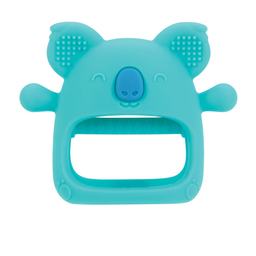 Nuby Giggle Bytes Sensory Popper Teething Toy for Babies, Aqua/Red Cellphone