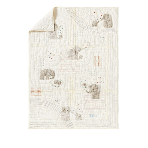 Ellis Elephant Baby Quilt | Pottery Barn Kids