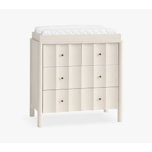 Scalloped 3-Drawer Dresser & Topper Set (36w x 19d")