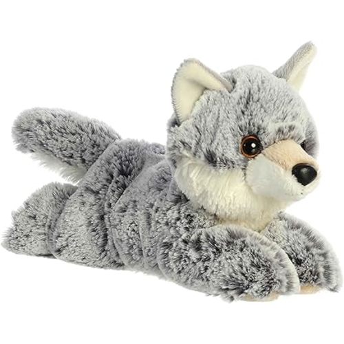 Aurora® Adorable Mini Flopsie™ Winter Wolf™ Stuffed Animal - Mini Companions Ready for Playful Adventures - for Kids All Ages, Toddlers, Adults, and Families - Gray 8 Inches