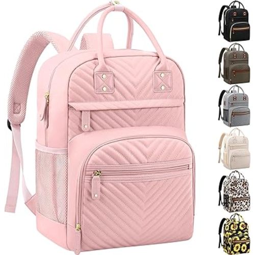 Tenot Diaper Bag Backpack for Women with Insulated Pockets Baby Pink
