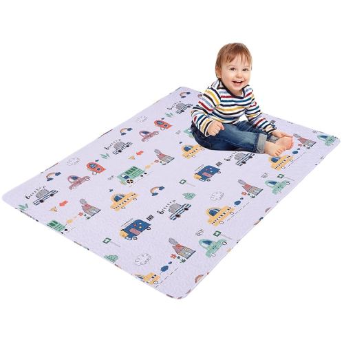 50 x 50 Play Mat for Baby Playpen Tummy Time Mat, Non-Slip Washable Baby Playpen Mat, Baby Crawling Mats for Floor, Portable Travel Large Play Mats for Toddlers and Infants