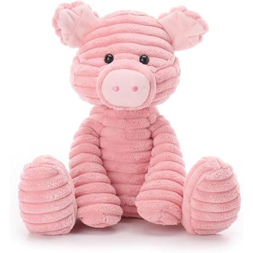 Apricot Lamb Plush Toys Corduroy Pig Stuffed Animal Soft Cuddly Perfect for Child (Corduroy Pig,9 Inches)