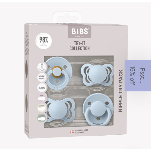 BIBS Baby Blue Try-It Collection: Ideal Pacifier Set – Bibsworld store US