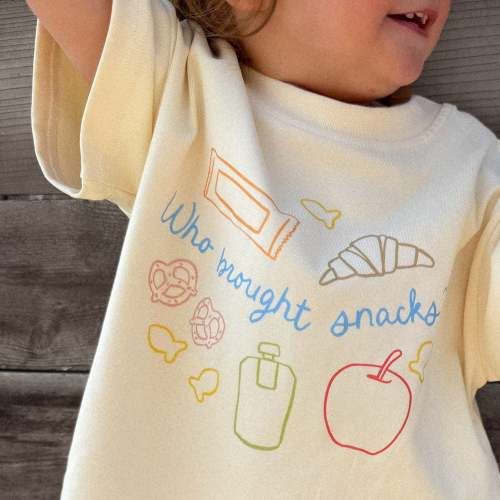 "Who Brought Snacks?" Organic Cotton Tee