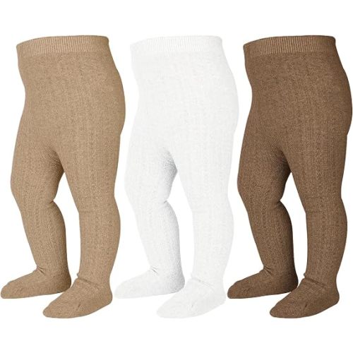 Baby Tights Cable Knit Leggings Seamless Cotton Stockings Pantyhose 0-5T