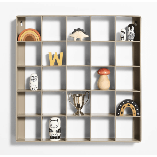 Outline Clay Brown Metal Toy Display Kids Wall Shelf