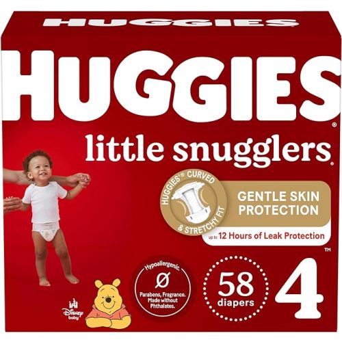Huggies Size Newborn Diapers, Little Snugglers Baby Diapers, Size Newborn (up to 10 lbs), 31 Count, Packaging May Vary