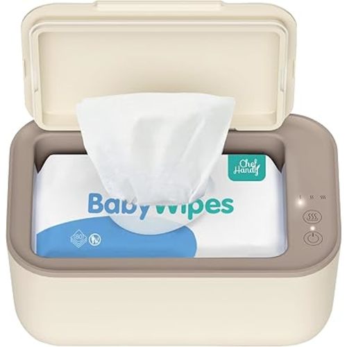 Chefhandy Baby Wipe Warmer & Wet Wipes Dispenser, 3-Mode Temperature Control, Large Capacity, Even Heating, Silent Operation for Babies & Adults, Yellow