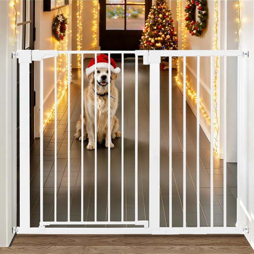 Baby Safety Gate, Extra Tall 36 inch ,Wide 29.5"to 48.8" Baby Gate for Stairs and Doorway,Gate for Ages 6 to 36 Months,White