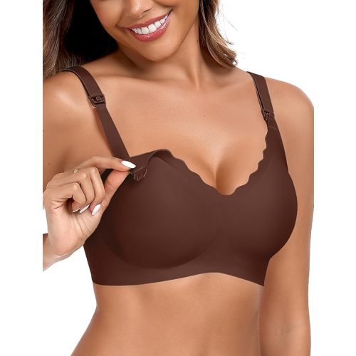 OEAK Nursing Bra for Breastfeeding Soft Supportive Maternity Bras Comfortable Wireless Pregnancy Bras Hands Free Pumping Bras