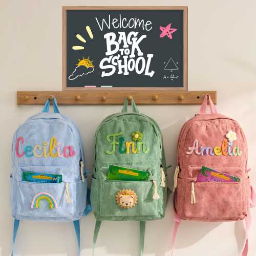 Custom Embroidered Name Backpack: Personalized School Bag,Back to School Kid Gift,Preschool School Bag, Backpack With Name, Birthday Gift