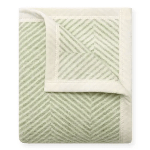 Harborview Herringbone Sprout Green Mini Blanket