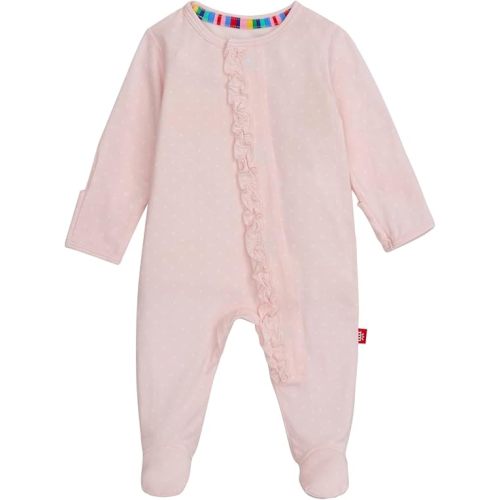 Magnetic Me Girls Modal Magnetic Baby Footie Pajamas | Silky Soft Modal Fabric | Baby Sleepers Available Sizes PRE - 24M