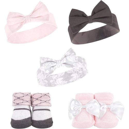 Hudson Baby baby-girls Headband and Socks Set