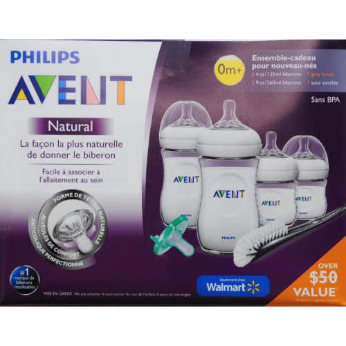 Philips Avent Natural BPA Free Baby Bottle Newborn Starter Gift Set, Walmart Exclusive