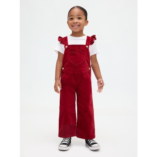 Baby & Toddler Velvet Heart Overalls