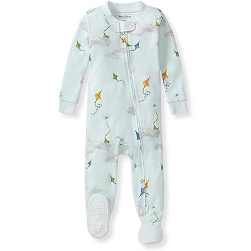 Burt's Bees Baby Boys Organic Cotton, Snug Fit Footed Sleeper Pajamas