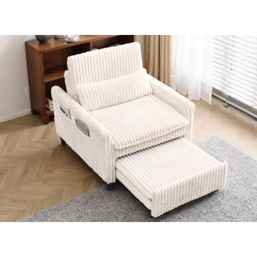 32" Wide Convertible Sleeper Chair, 3-in-1 Pull Out Sofa Bed with Adjustable Backrest, Single Chair Bed with Side Storage Pockets | Space-Saving Couch for Small Spaces & Guest Use, Beige
Visit the JvFun Store