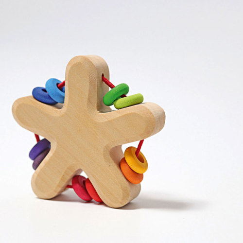 Grimm's Wooden Toys | Rainbow Star Grasping Toy