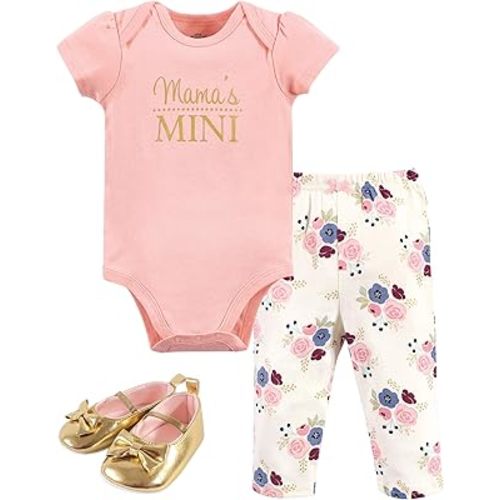 Little Treasure Unisex Baby Cotton Bodysuit, Pant and Shoe Set