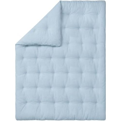 zzlamb 100% Cotton Muslin Toddler Down Alternative Comforter 41x50in Blue