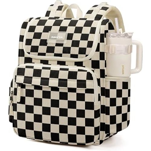 Large Corduroy Diaper Bag Backpack for Mom, 25L Baby Travel Bag with Insulated Pockets, 40oz Bottle Side Strap & Stroller-Ready Straps