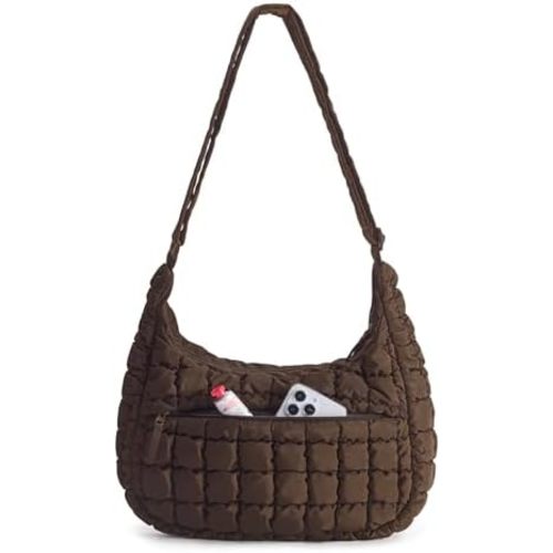 BAGSMART Quilted Crossbody Bags for Women, Travel Purses Hobo Shoulder Bag