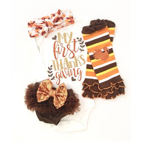 My First Thanksgiving, Baby Girl Thanksgiving Shirt, Thanksgiving Outfit, Girl Thanksgiving Outfit, 1st Thanksgiving, Thanksgiving Headband