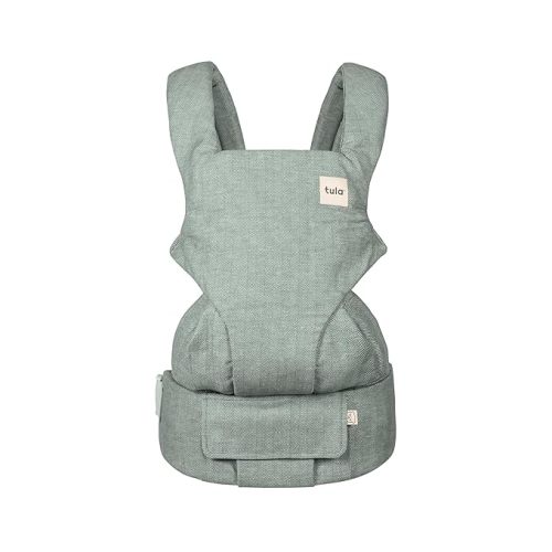 Baby Tula Explore Carriers - Breathable Baby Carrier Newborn to Toddler - Adjustable Toddler Carrier - Multiple Ergonomic Positions Front and Back - Ergonomic Fit for 7-45 lb - Linen, Spruce