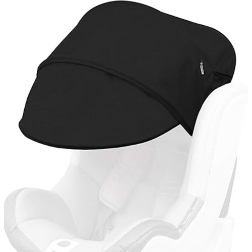 Manito Sun Shade Extender/Auxiliary Canopy for Car Seat (Black)