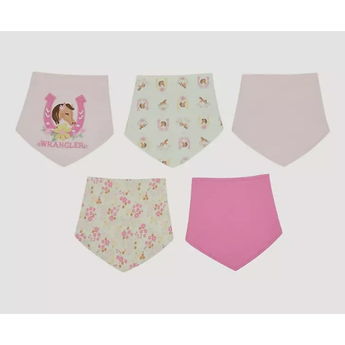 Wrangler Baby Girl's Bandana Bib 5-Pack | Girls GIRLS | Wrangler®