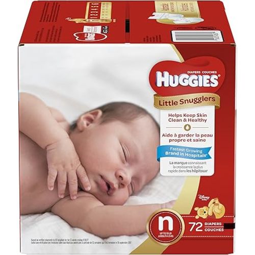 Huggies Little Snugglers Baby Diapers Size Newborn, 72ct
