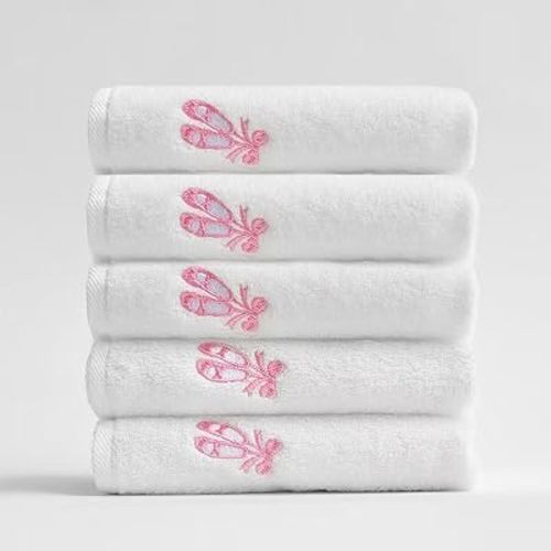 100% Cotton Baby Washcloths 5Pack - Soft Wash Cloths for Babies