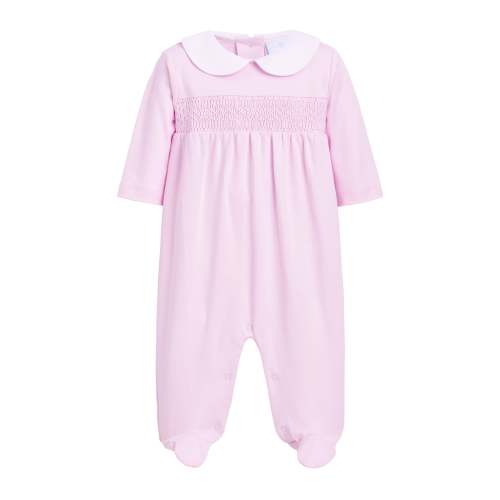 Welcome Home Smocked Footie - Pink