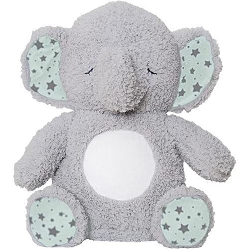 Soft Dreams Elephant Music and Glow Soother, Grey/Mint