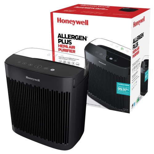 Honeywell Air Purifier, HPA5100B, 900 sq ft, HEPA Filter, Allergen+ Plus, Smoke, Pollen, Dust Reducer
