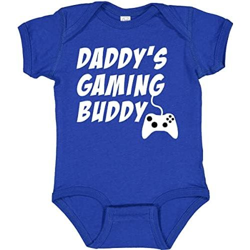 inktastic Daddy's Gaming Buddy with Controller Baby Bodysuit