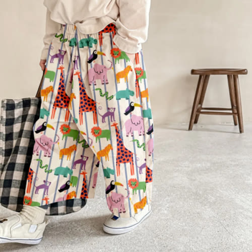 Baby & Kids Animal Stripe Pattern Pants