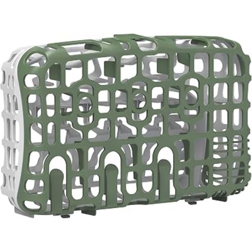 Dr Brown's Dishwasher Basket for Small Baby Bottle Parts, Pacifiers, and Accessories, Clean, Store and Organize Newborn Essentials, BPA Free, Green (Pack of 6)