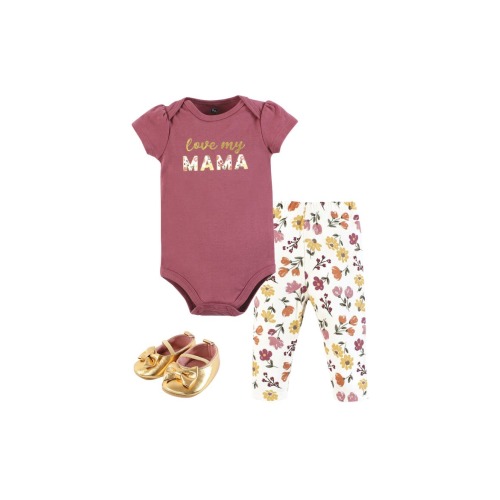 Cotton Comfort 3Pk Bodysuit, Pants, and Shoes