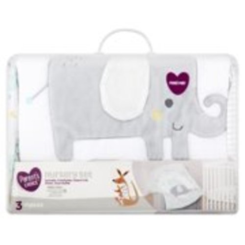 Parent's Choice Nursery Set, 3 Piece Set, Gray Elephant