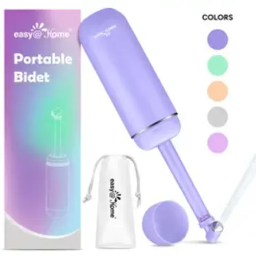 Easy@Home Portable Bidet for Personal Hygiene & Travel: Manual Squeeze, Battery-Free, Handheld Peri Bottle, 380ml Leakproof - TikTok Shop