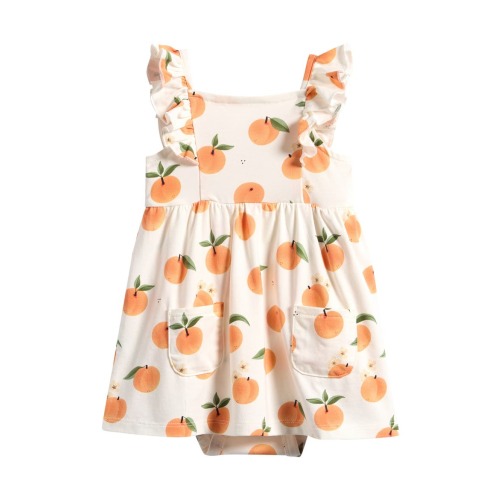 Peaches Skirted Organic Cotton Blend Bodysuit