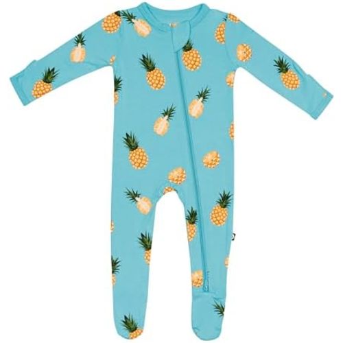 KYTE BABY Infant and Toddler Dual Zipper Footie, Ultra-Soft Rayon Made From Bamboo Sleeper, Boys and Girls Pajamas